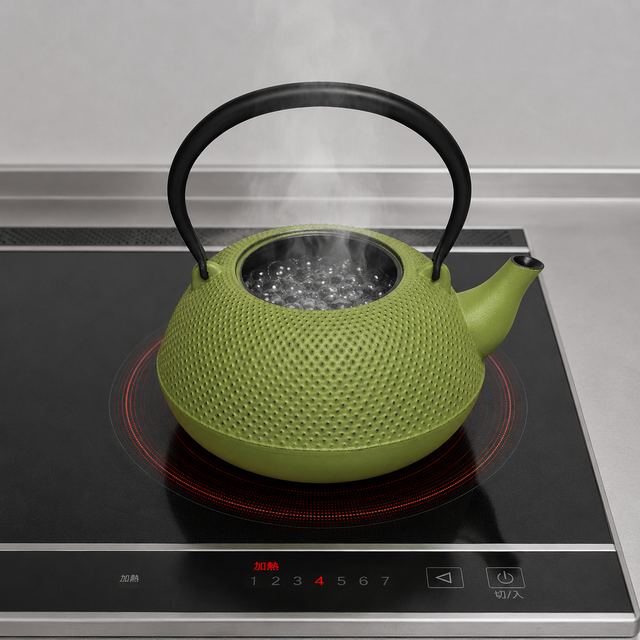 お取り寄せ】南部鉄器 鉄瓶 眞 -SHIN- 抹茶色 小 1.6L 日本製 直火・IH