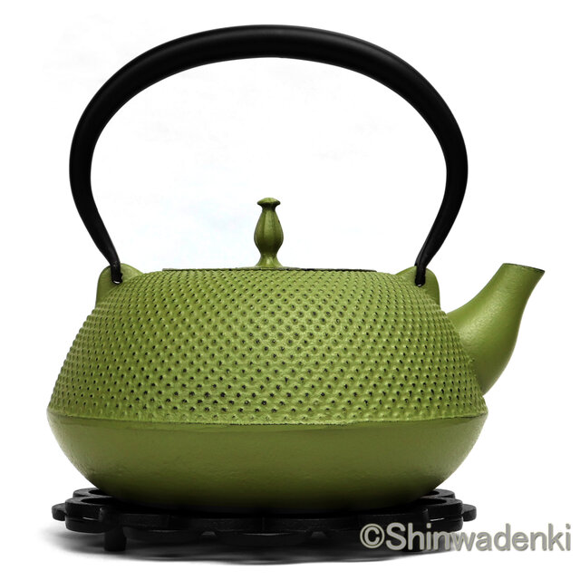 南部鉄器 鉄瓶 日本製 お取り寄せ】南部鉄器 鉄瓶 眞 -SHIN- 抹茶色 小 1.6L 日本製 直火・IH