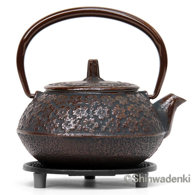 お取り寄せ】南部鉄器 ティーポット 急須 桜丸形 0.3L 日本製 内面