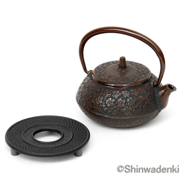 お取り寄せ】南部鉄器 ティーポット 急須 桜丸形 0.3L 日本製 内面