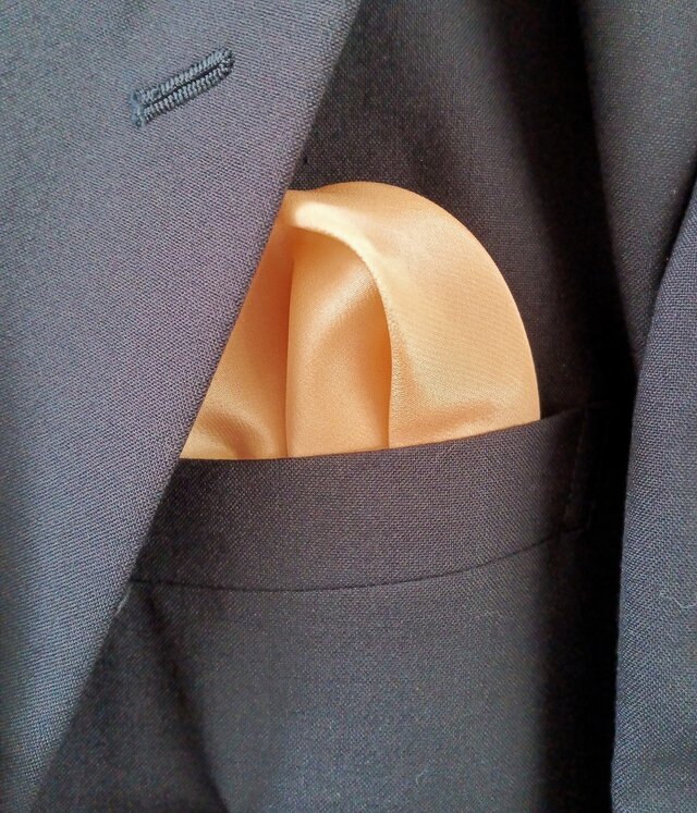 桜染 シルクポケットチーフ