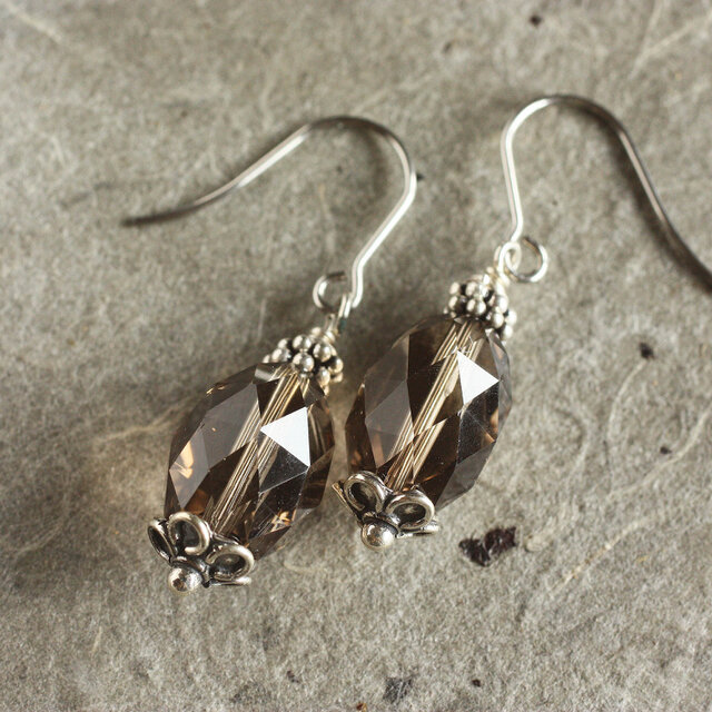 No. 734 スモーキークォーツのピアス