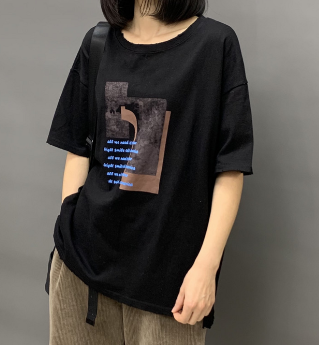 新作 多色 ラウンドネック 半袖Tシャツ レディース シャツ ゆるい 春夏