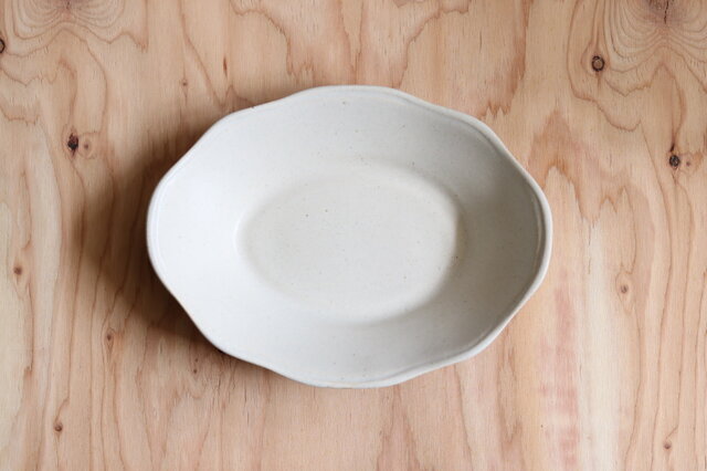 オーバル洋皿　大　白の画像1枚目