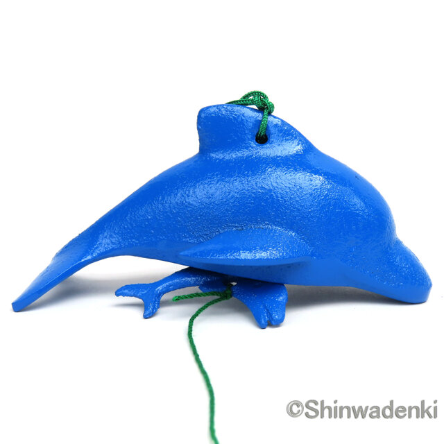 南部鉄器 泳ぐ魚風鈴 イルカ 親子 青 日本製 | iichi 日々の暮らしを