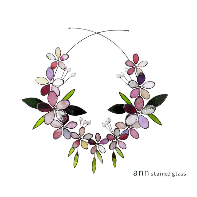 ステンドグラス 桜リース210402S | iichi 日々の暮らしを心地よくする