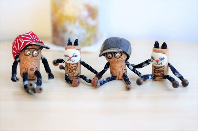 創作人形　市松人形　作家　古布　猫 楽天市場】古布創作人形 ミニミニ招きにゃんこ 上原装子作