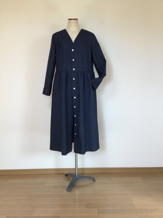 大島紬のワンピース 着物リメイク 2way | iichi ハンドメイド・クラフト作品・手仕事品の通販