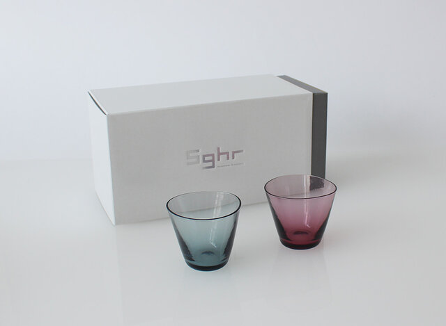 2個ギフトセット:SAI ミニグラス( ぐい呑 お猪口 日本酒 片口 ソース ドレッシング グラス 硝子の画像1枚目