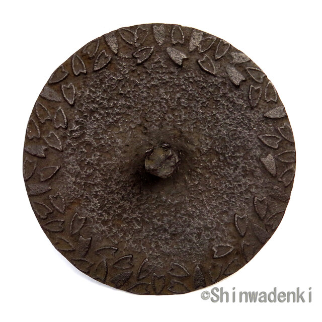 南部鉄器 鉄瓶 岩戸賢一郎作 平丸小桜1.2L 内面漆焼付・酸化被膜仕上