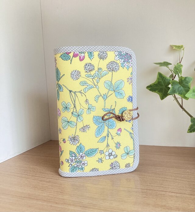 マルチケース・お薬手帳ケース（黄色ボタニカル）　