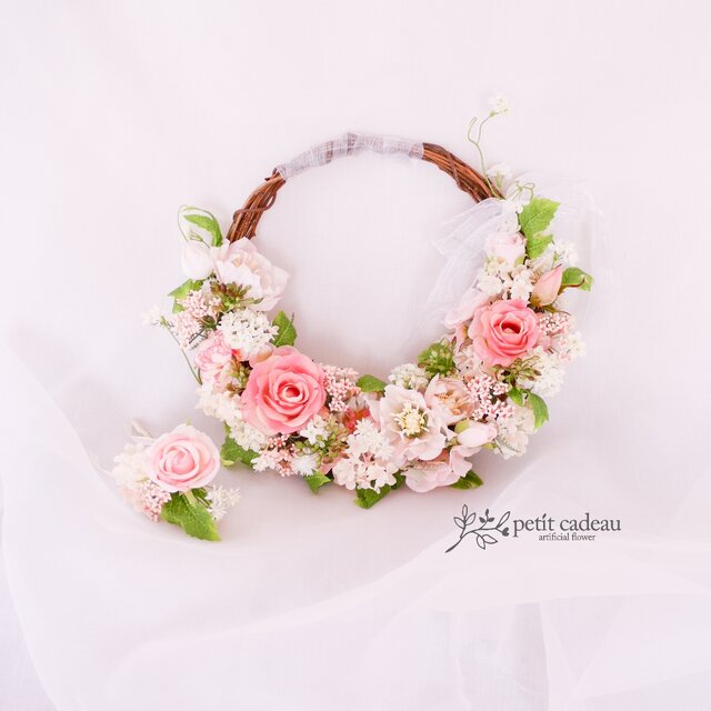 リースブーケ　ピンク03