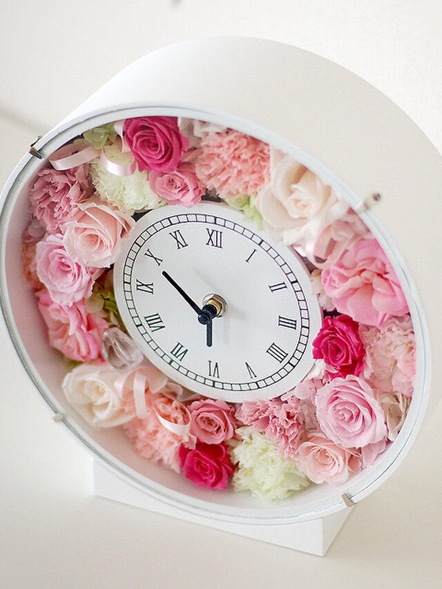 母の日21 お花いっぱいの母の日花時計 Iichi ハンドメイド クラフト作品 手仕事品の通販