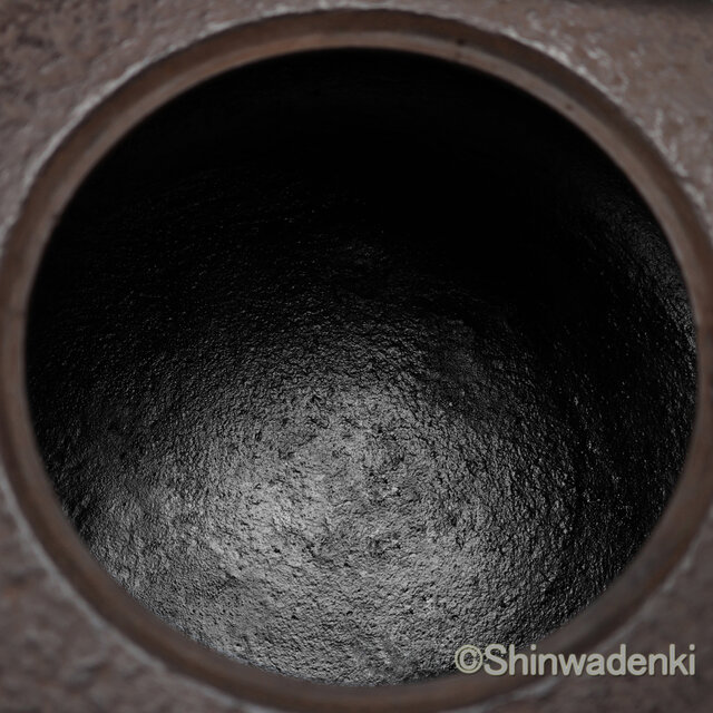 南部鉄器 鉄瓶 岩戸賢一郎作 平丸小肌 1.2L 内面漆焼付・酸化被膜仕上