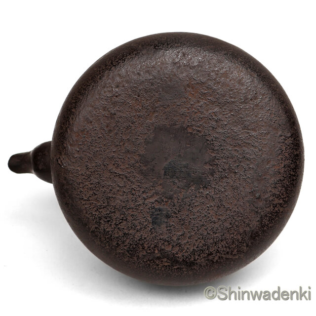 南部鉄器 鉄瓶 岩戸賢一郎作 平丸小肌 1.2L 内面漆焼付・酸化被膜仕上
