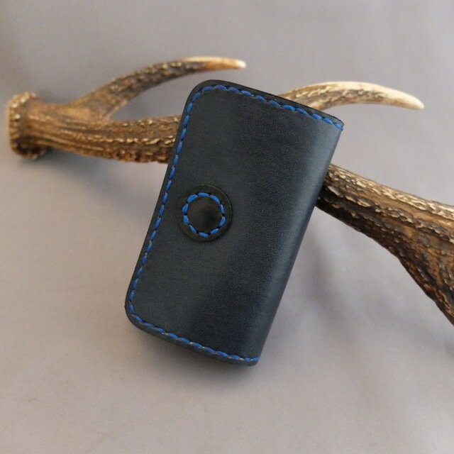 阿波レザー/本藍染革/キーケース/KE-Ⅰ