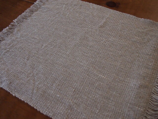 【限定品】手織り　リトアニアリネン（麻） 平織りのランチョンマットの画像1枚目