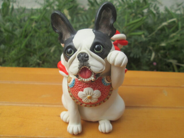 招き犬☆フレンチブルドッグ③（商売繫盛） | iichi 日々の暮らしを