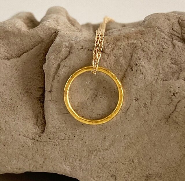 K24 Pure Gold Ring Pendant◇純金の輪ペンダントトップ | iichi 日々