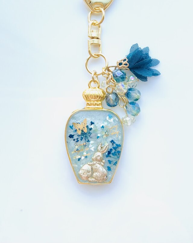 香水瓶キーホルダー ｳｻｷﾞ （清凛の狭間）