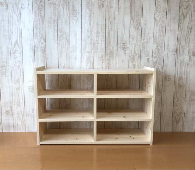 【大幅お値下げ】木製3段棚　シェルフ モンテッソーリ　モンテ　3段 フリーラック ボックス収納 オープンラック ランドセルラック 教具棚