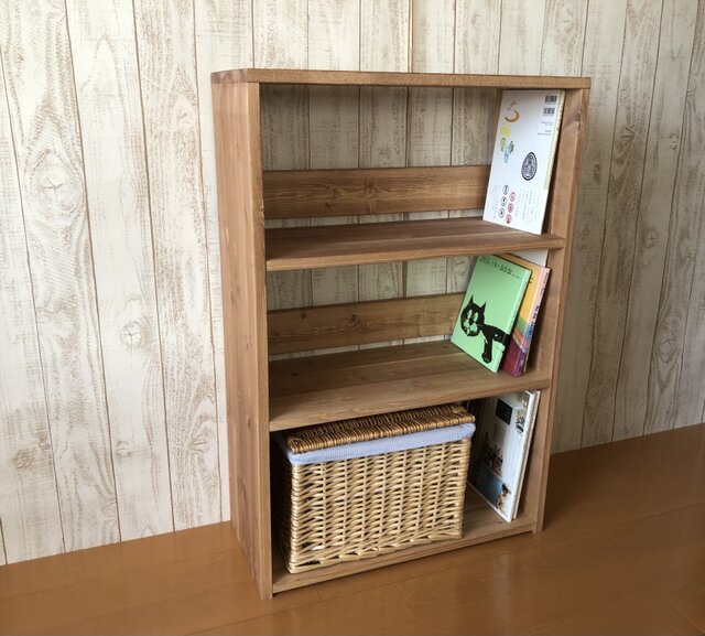 絵本棚*フリーラック*オープンラック*ハンドメイド*家具~チーク