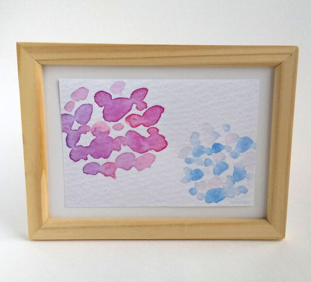 しっとりと 水彩画「あじさい」ポストカード/3枚セット ナチュラコの画像1枚目