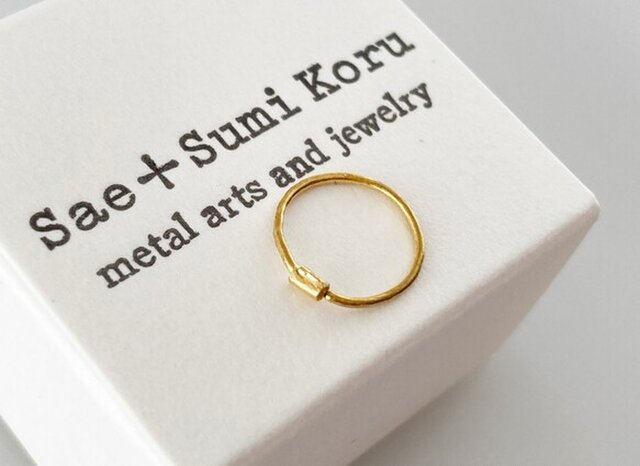K24　地金　フープ　ピアス K24 Pure Gold Foop EarringsⅡ◇純金フープピアスⅡ◇片耳分