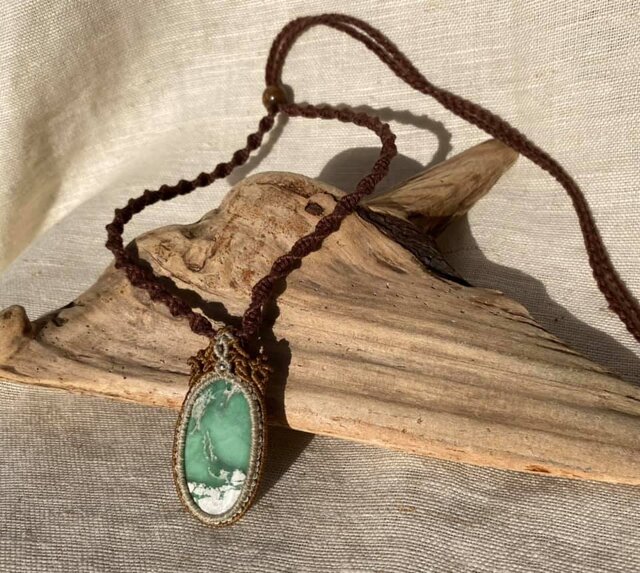 バリサイト　シトリン　マクラメネックレス バリサイト シトリン マクラメネックレス