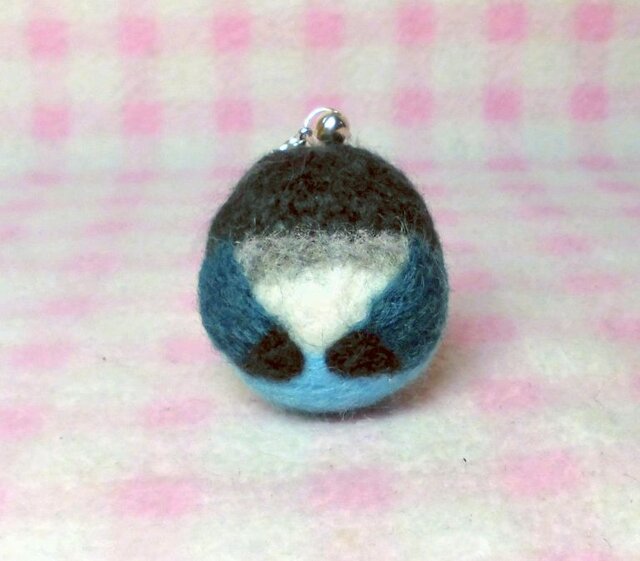 小鳥ストラップ☆ボタンインコ ブルボ☆後姿オプション選択可能
