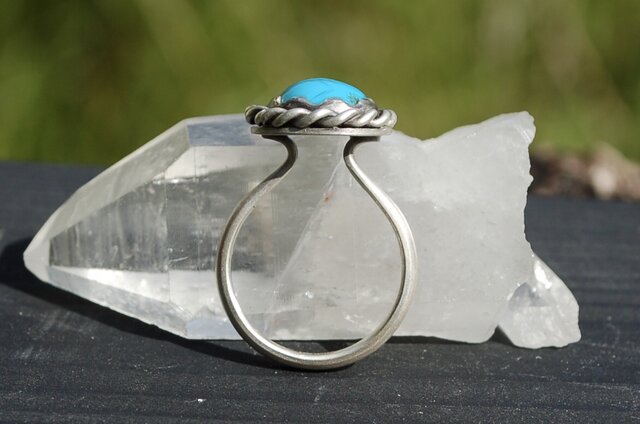 ターコイズ　ハンドメイド　シルバーリング ターコイズ×シルバーリング 12号 | iichi 日々の暮らしを心地よくする