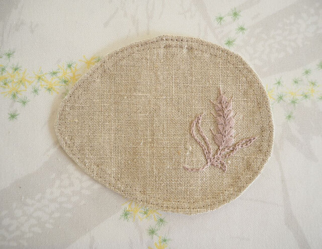 麦のコースター Flax(Beige)×Pinkの画像1枚目