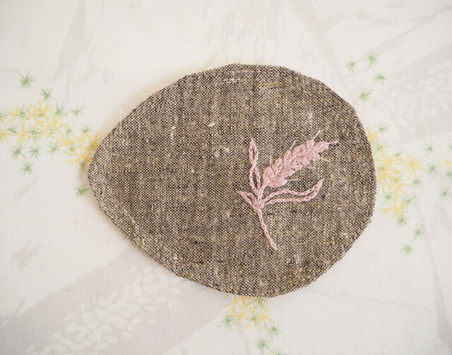麦のコースター Browm×Pinkの画像1枚目