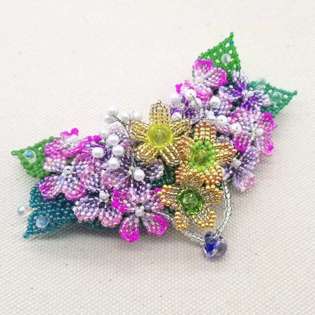 バレッタ Bouquet (紫陽花02)の画像1枚目