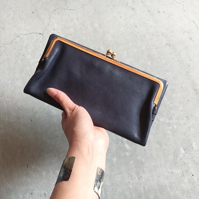GAMAGUCHI WALLET LARGE  NAVY