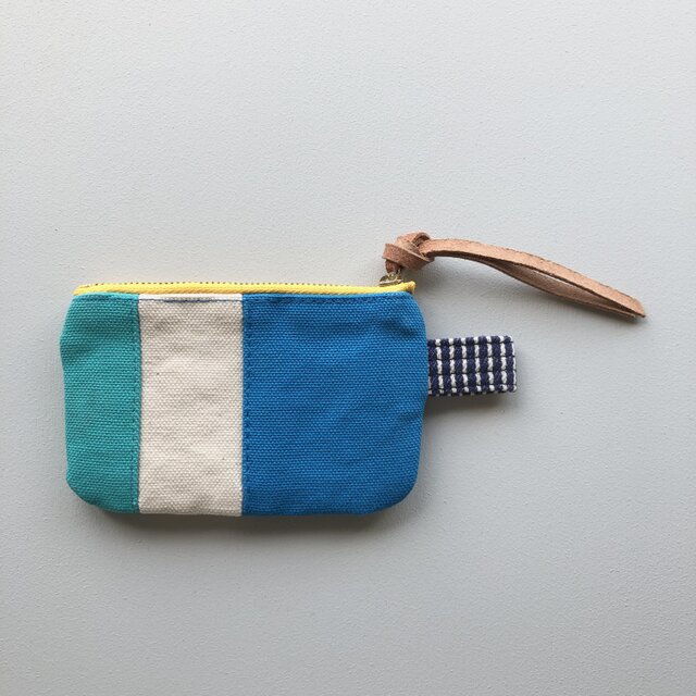 3色 ポーチ S / ブルー系