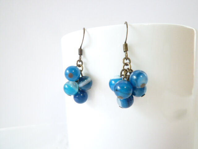 トゲトゲガオーとドラゴンアゲートのピアス トゲトゲガオーとドラゴンアゲートのピアス ピアス