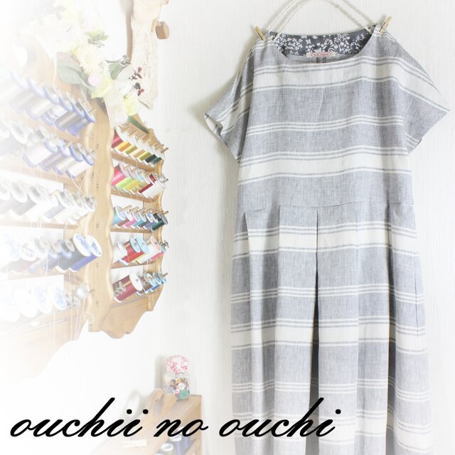 【受注生産】しっとりリネン100♪ドルマンロングワンピース♡リバティお任せの画像1枚目