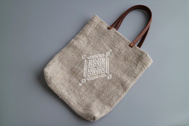 【こぎん刺し】本格的トートバッグ  ハンドメイド No.2 こぎん刺し】本格的トートバッグ ハンドメイド No.2 - トートバッグ