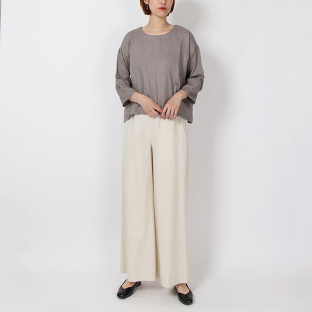 リネンギャザープルオーバー(ベージュ)