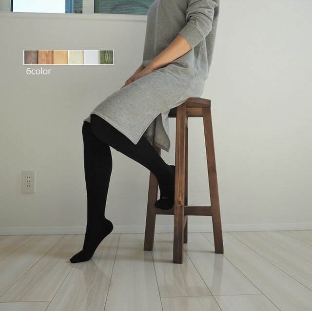 スツール角（ハンドメイド） 色が選べる オシャレな8角座面のhighスツール（キッチンスツール
