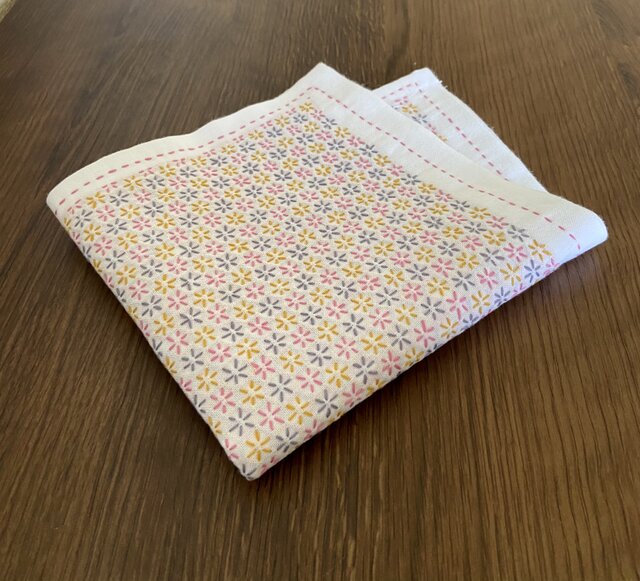 刺し子♡ふきん (小花刺し) | iichi 日々の暮らしを心地よくする