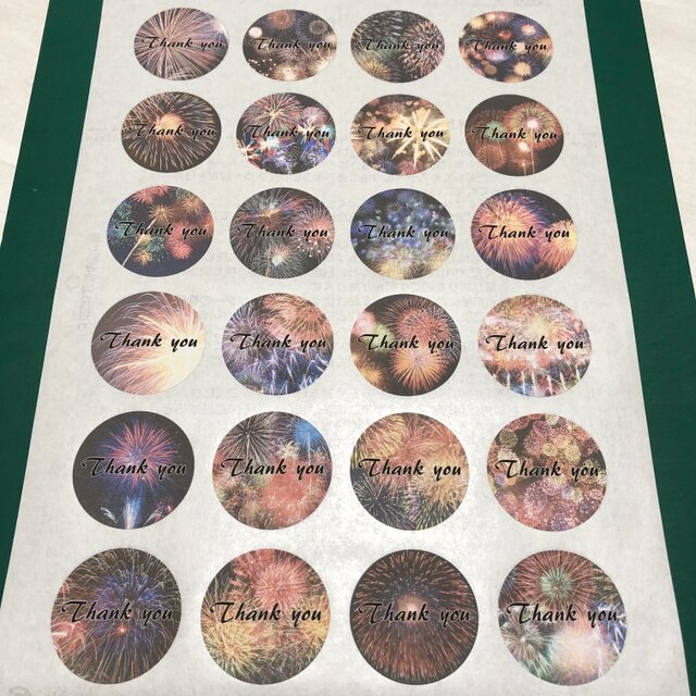 サンキューシール 花火 大 Thank You Iichi ハンドメイド クラフト作品 手仕事品の通販