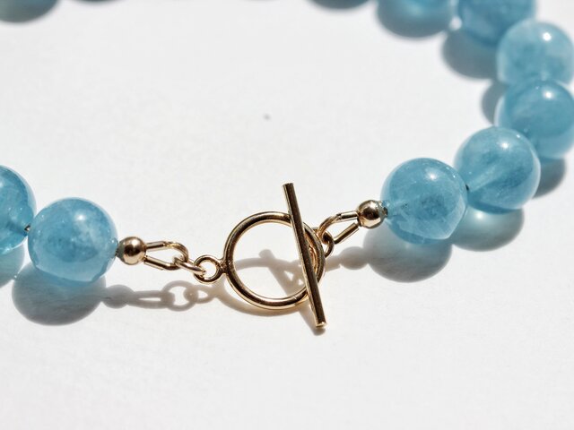 14kgf】空色アクアマリンブレスレット | iichi 日々の暮らしを心地よく