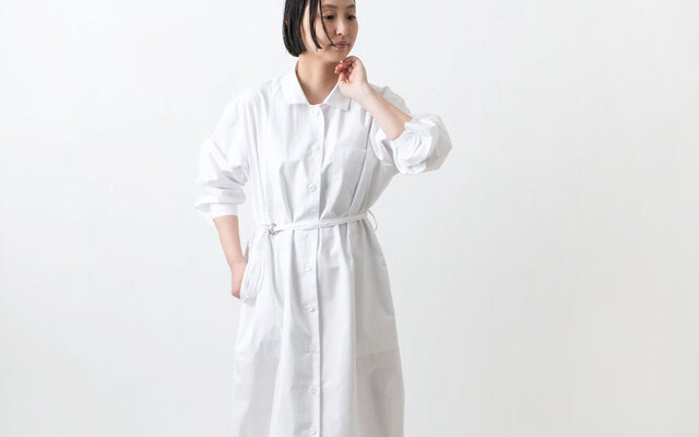 new】木間服装製作 / longshirt white / unisex 1size / ロングシャツ