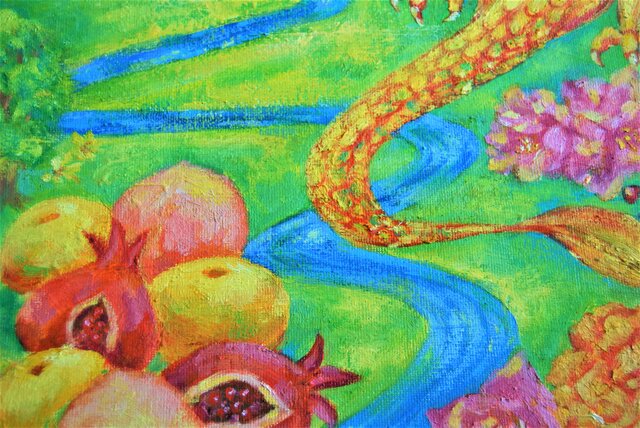 赤い実 | 池見悠 ｜インテリア絵画 アートの専門通販