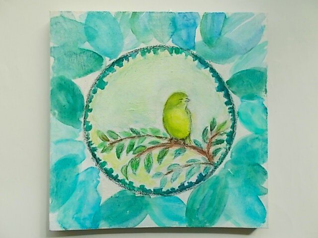 小鳥水彩画 - 絵画