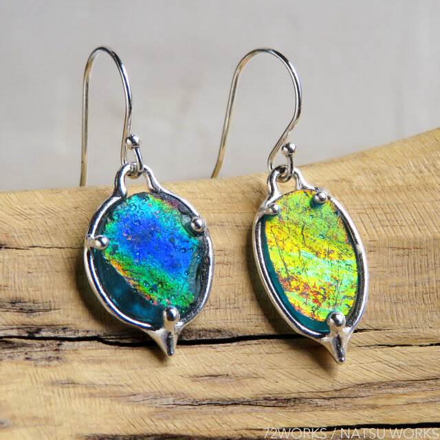 ローマングラス・ピアス ＊ Roman Glass Earring a