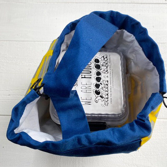 シャム猫巾着バッグ 青 ボーダー Iichi ハンドメイド クラフト作品 手仕事品の通販