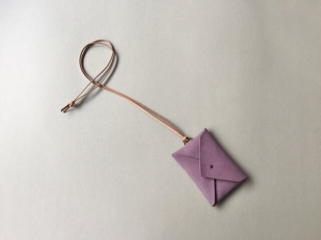 紐付きミニポーチ(ヌバック PURPLE)の画像1枚目